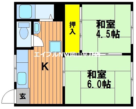 川本コーポの物件間取画像